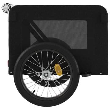 Durable Pet Bike Trailer - Black Oxford Fabric & Iron