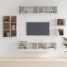 8 Piece High Gloss White TV Cabinet Set | Hipomarket UK