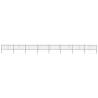 Garden Fence with Hoop Top Steel - 13.6m Black | HipoMarket