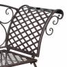 Elegant Garden Chaise Lounge - Antique Brown Steel