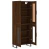 Stylish Highboard Brown Oak - 69.5x34x180 cm | HipoMarket