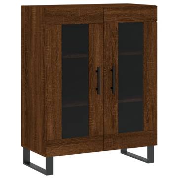 Stylish Highboard Brown Oak - 69.5x34x180 cm | HipoMarket