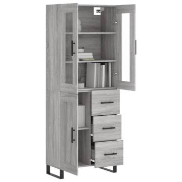 Highboard Grey Sonoma - Stylish Engineered Wood Storage