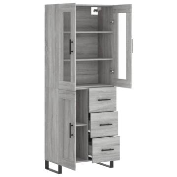 Highboard Grey Sonoma - Stylish Engineered Wood Storage