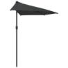 Balcony Parasol with Aluminium Pole Anthracite 300x155 cm