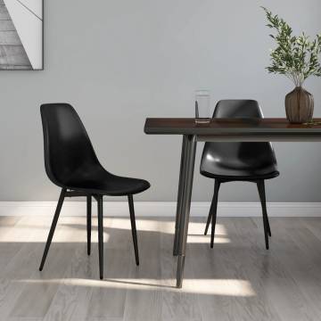 Contemporary Black Dining Chairs - Set of 2 | Hipomarket