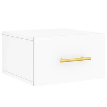 Wall-mounted Bedside Cabinet White 35x35 cm | HipoMarket