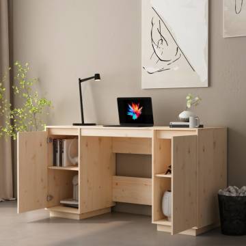 Solid Wood Pine Desk - 140x50x75 cm | Hipo Market