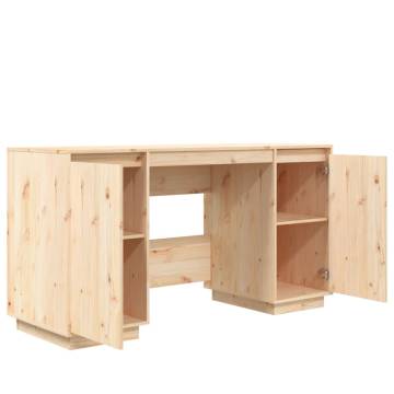 Solid Wood Pine Desk - 140x50x75 cm | Hipo Market