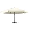 Outdoor Parasol with Aluminium Pole - 600 cm Sand White