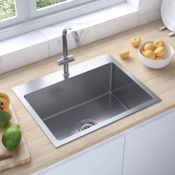 Handmade Stainless Steel Kitchen Sink - Modern Design