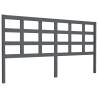 Stylish Grey Bed Headboard | Solid Pine Wood - 185.5x4x100 cm