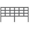 Stylish Grey Bed Headboard | Solid Pine Wood - 185.5x4x100 cm