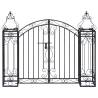 Ornamental Wrought Iron Garden Gate - 122x20.5x100 cm