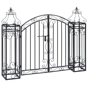 Ornamental Wrought Iron Garden Gate - 122x20.5x100 cm