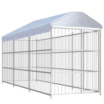 Outdoor Dog Kennel with Roof | Safe & Spacious 450x150 cm