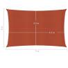 Terracotta Sunshade Sail 5x7m - 160 g/m² HDPE Protection