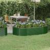 Garden Raised Bed - Powder-coated Steel 175x100x36 cm Green