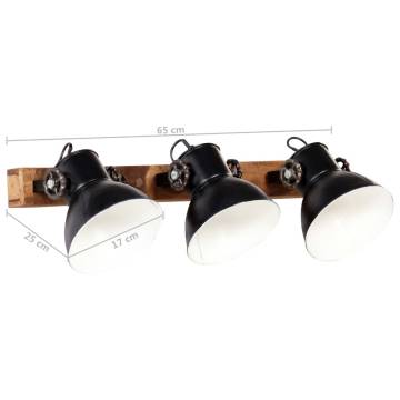 Industrial Wall Lamp Black 65x25 cm E27 - Stylish Lighting