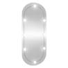 Stylish Wall Mirror with LED Lights - 25x60 cm Oval