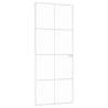 Interior Door White 83x201.5 cm - Tempered Glass & Aluminium