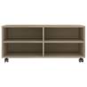 Trendy Sonoma Oak TV Cabinet with Castors - 90x35x35 cm