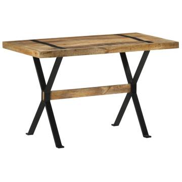 Stylish 120x60x76 cm Dining Table in Rough Mango Wood