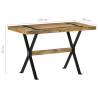 Stylish 120x60x76 cm Dining Table in Rough Mango Wood