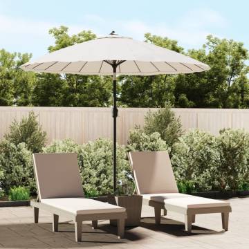 Outdoor Parasol with Aluminium Pole 270 cm - Sand White