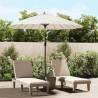 Outdoor Parasol with Aluminium Pole 270 cm Sand White Colour sand white 