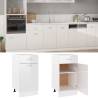 High Gloss White Drawer Bottom Cabinet - 40x46x81.5 cm