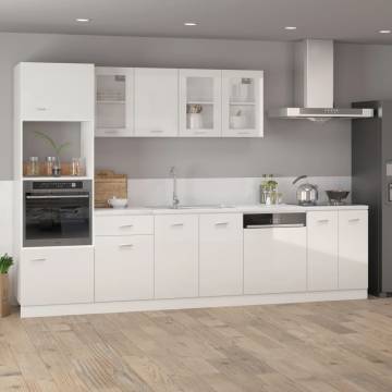 High Gloss White Drawer Bottom Cabinet - 40x46x81.5 cm