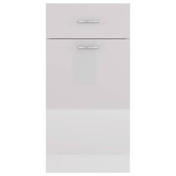 High Gloss White Drawer Bottom Cabinet - 40x46x81.5 cm