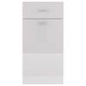 High Gloss White Drawer Bottom Cabinet - 40x46x81.5 cm