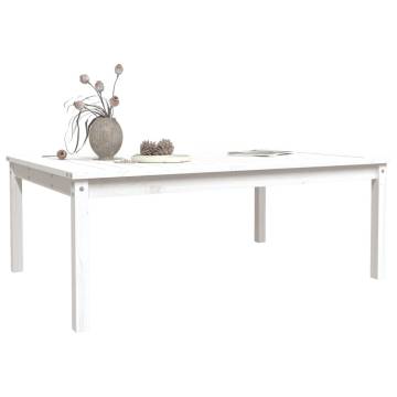 Garden Table White 121x82.5x45 cm Solid Pine - Hipomarket