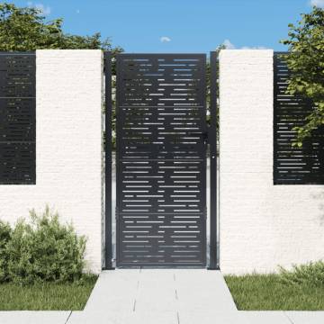 Garden Gate Anthracite Steel Square Design | 105x180 cm