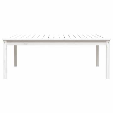 Garden Table White 121x82.5x45 cm Solid Pine - Hipomarket