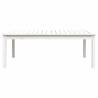 Garden Table White 121x82.5x45 cm Solid Pine - Hipomarket