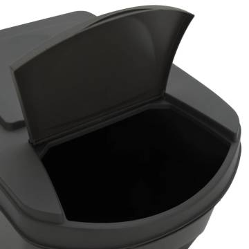 Stackable Garbage Bin Boxes - 4pcs Grey, 100L Polypropylene