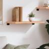 Light Brown Wall Shelf - Solid Oak Wood | Unique Design