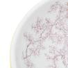 Chic White & Yellow Round Countertop Basin - 41 cm Ceramic