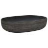 Countertop Basin Grey & Black Oval 59x40 cm - Chic Ceramic Sink