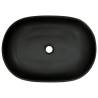 Countertop Basin Grey & Black Oval 59x40 cm - Chic Ceramic Sink