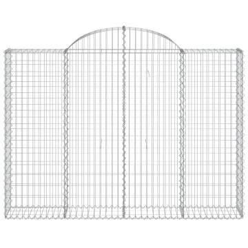 Arched Gabion Baskets 4 pcs - Durable Garden Barriers