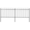 Garden Fence with Spear Top Steel 3.4x1.2 m Black Colour black Quantity in Package 1 Length 3.4 m Height 1.2 m 