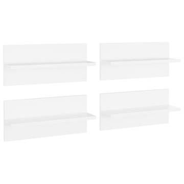 Modern White Wall Shelf Set – 4pcs | 40x11.5x18 cm