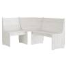 3 Piece Dining Set - White Solid Wood Pine for Your Home