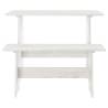 3 Piece Dining Set - White Solid Wood Pine for Your Home