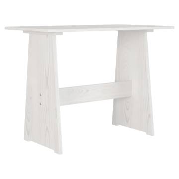 3 Piece Dining Set - White Solid Wood Pine for Your Home