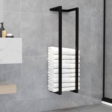 Stylish Black Towel Rack - Durable Iron, 25x20x95 cm